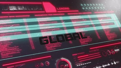 Digital Data Background Global