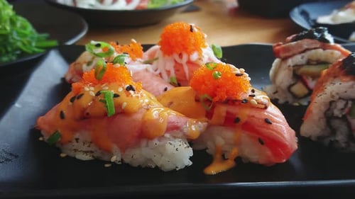 Sushi on plate
