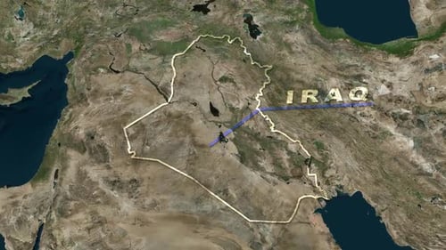 Iraq Map Animation