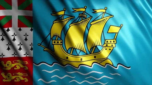 Animated Flag Waving with Sailing Ship and Heraldic Symbols
