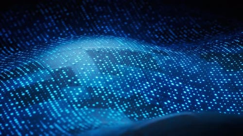 Blauer Technologie-Wellengitter-Hintergrund