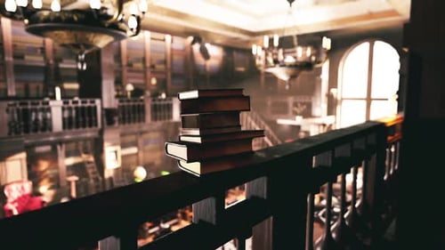 Explore the Timeless Elegance of an Old Library Filled with Books