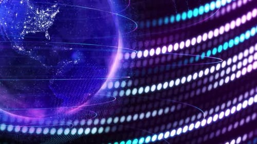 A Depiction of a Planet Enveloped in Layers of Modern Information Environment