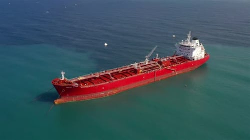 Oil Spilled Out from Tanker in the sea