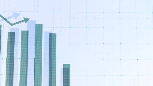 Blue Color Negative Business Report Animation White Background