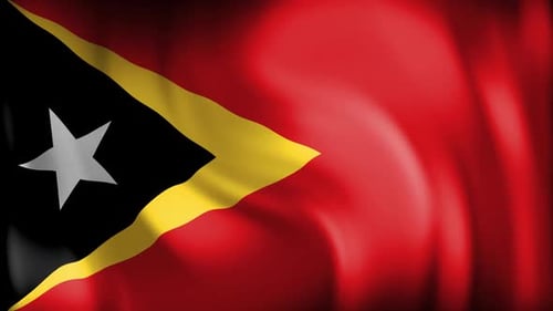 Animated Waving Flag of East Timor