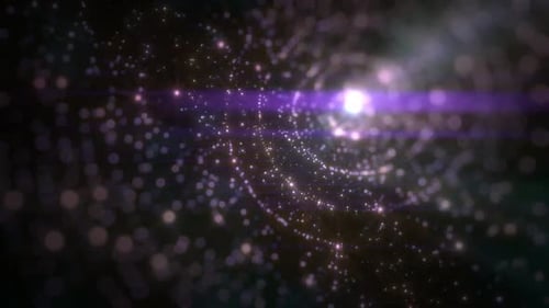 Abstract Shimmering Particles Background with Ethereal Light Flare