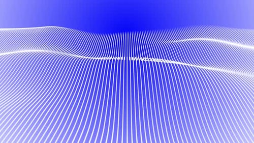 Dynamische Wellenlinien, glatte, wellenförmige Partikel, nahtloser futuristischer Kurvenlinien, Bewegungshintergrund