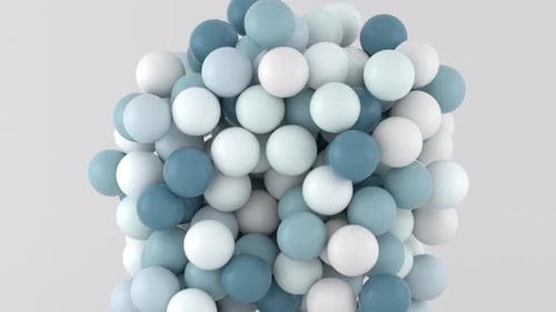 Animated Abstract Pastel Spheres Background Loop