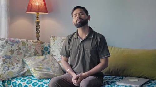 Young Adult Man Stretching His Neck