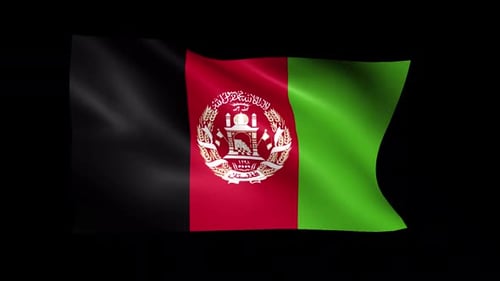 Realistic Afghanistan Flag Waving Animation for International Events