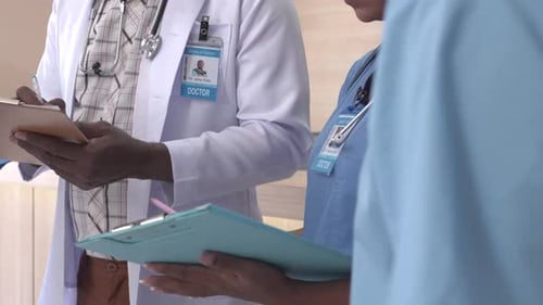 Close up of doctor write on clipboard in the ward, Healthcare professionals