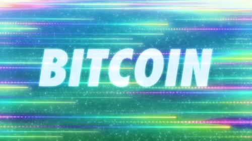 Neon Futuristic Bitcoin Text Reveal Intro