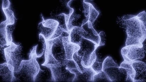 Dynamic Abstract Glowing Particle Fluid Background