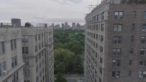 Establishing shot of New York City's Central Park