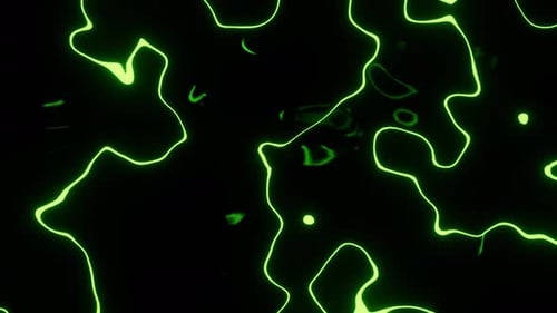 Green Psychedelic Neon Lines Background Vj Loop In 4K