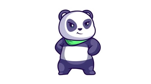 Cartoon animation of koala hero standing