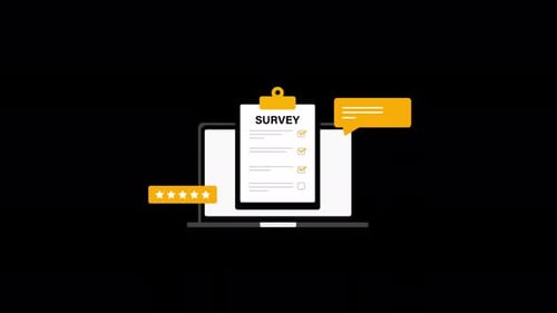 Animated Online Survey Concept Video - Transparent