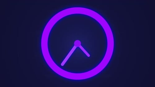 Purple Color Clock animation. 67
