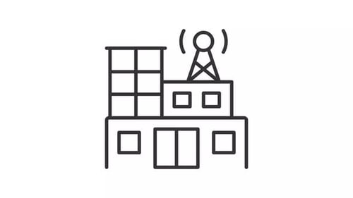 Broadcasting station line animation