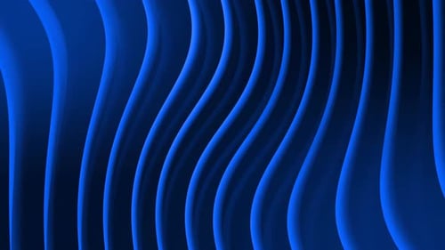 Abstract Blue Wavy Lines Flowing Motion Background