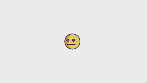 Modern Neutral Emoji Face Animated Icon