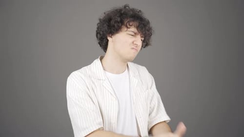 Angry and frustrated young man.