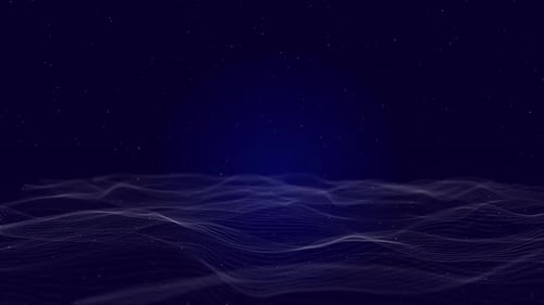 Dynamic Abstract Digital Wave Particle Background Loop