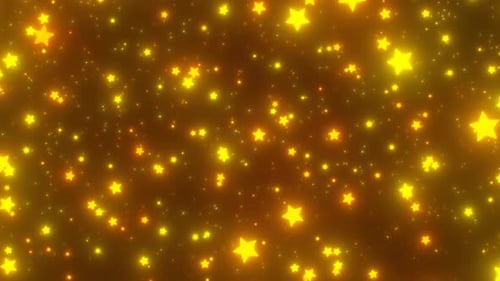 Golden Glowing Falling Stars Celebration Background