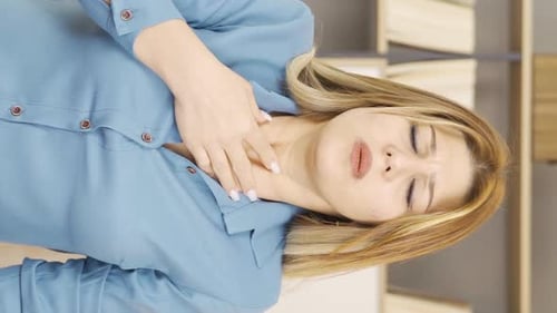 Woman Experiencing Chest Pain, Possible Heart Attack