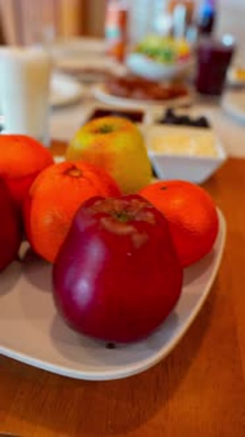 Plate of Colorful Fruit on a Table