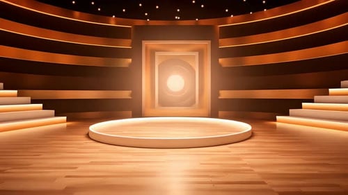 Virtual Studio Stage Background for Corporate Events and Broadcasts