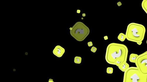 3D Share Icon Loop Alpha