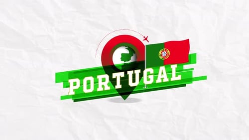 Portugal location and portuguese flag