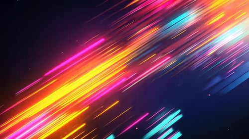 Dynamische, lebendige Lichtlinien auf dunklem Hintergrund