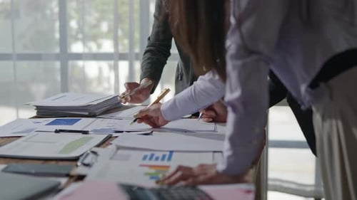 Group of teamwork businessman working and brainstorming in office