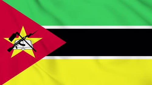Smooth Waving Mozambique Flag Animation