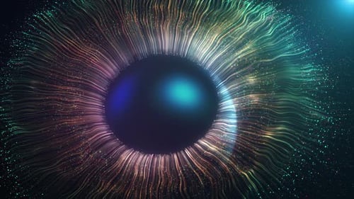 Abstract Digital Human Eye Micro View V3