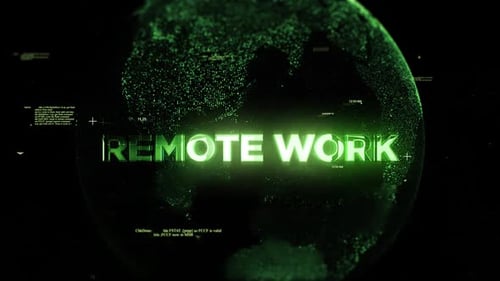 Futuristic Glowing Digital Global Network Title Animation