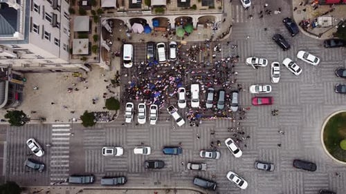 Protest Aerial View