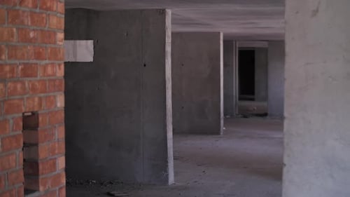 Clean Concrete Walls in a New House