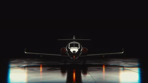 Luxury Private Jet On Runway – Cinematic 3D Aircraft Render