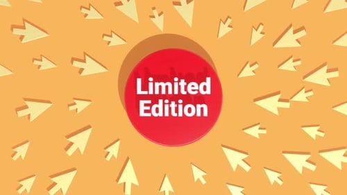 3D Limited Edition Text Reveal with Animated Pointer Cursors