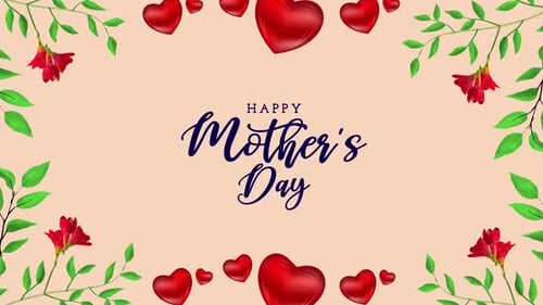 Happy Mother's day animated motion graphics V7