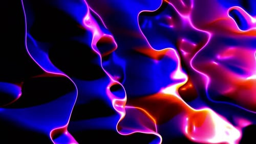 Purple Blue With Neon Red Waves Vj Loop Background