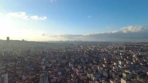 High Angle View of Residences Buildings in Istanbul City