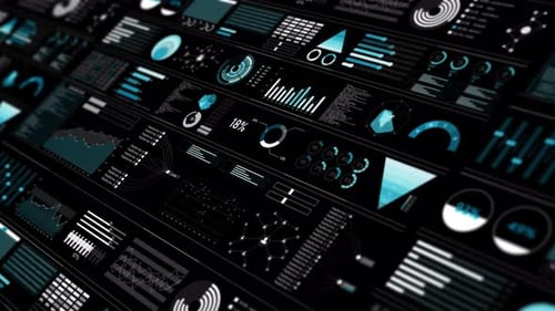 Financial Market Data Statistics Report Concepts Business Strategy for Investment HUD Infographic