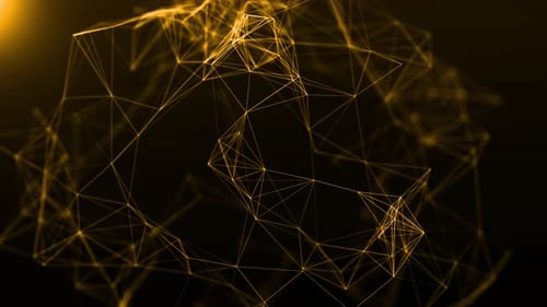 Abstract Golden Plexus Network Background Animation