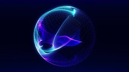 Dynamic Abstract Particle Sphere Visual Loop