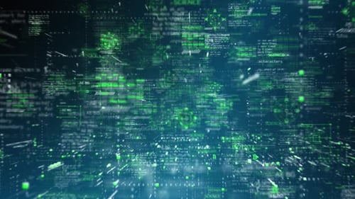 Futuristic Technology Data Code Stream Loop Background